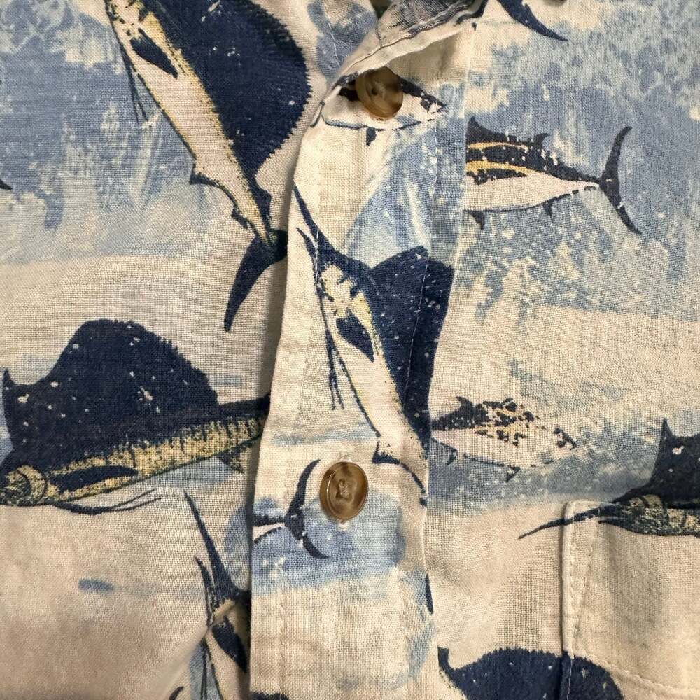 Cafe Luna Men's Tropical Fish Button Down Shirt - Picture 3 of 7